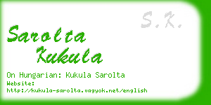 sarolta kukula business card